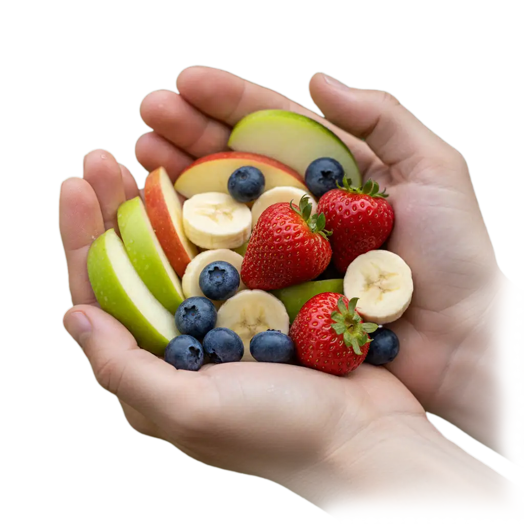 Hands fruit